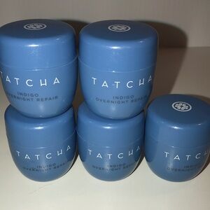 Tatcha Indigo Overnight repair creams (5) 10ml Jars NEW no boxes